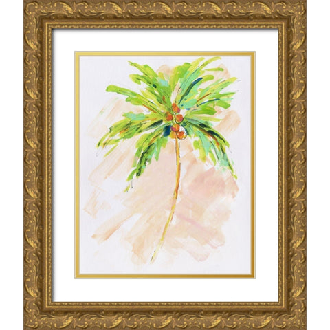 Coconut Palm II Gold Ornate Wood Framed Art Print with Double Matting by Swatland, Sally