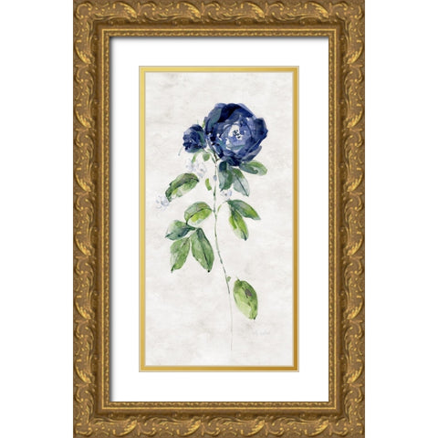 Forever Blue I Gold Ornate Wood Framed Art Print with Double Matting by Swatland, Sally