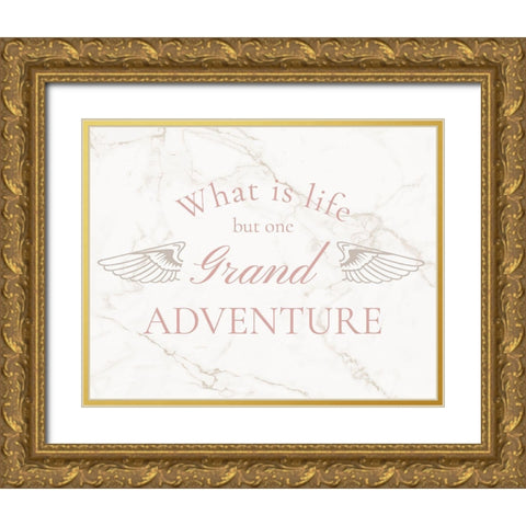 What is Life Gold Ornate Wood Framed Art Print with Double Matting by Murray, Amanda