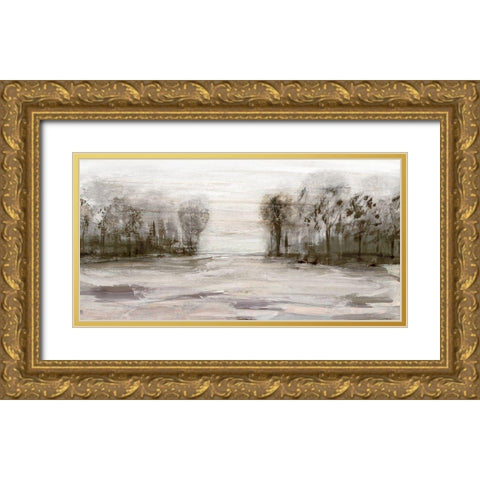 Near Graham Mountain Gold Ornate Wood Framed Art Print with Double Matting by Jill, Susan