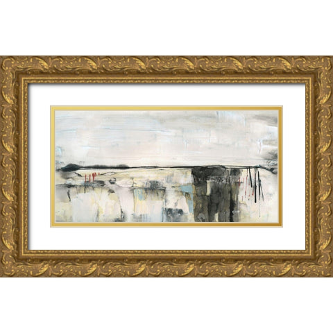 Valley View II Gold Ornate Wood Framed Art Print with Double Matting by Jill, Susan