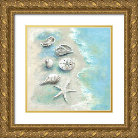 Beach Shells I Gold Ornate Wood Framed Art Print with Double Matting by Dunlap, Marilyn