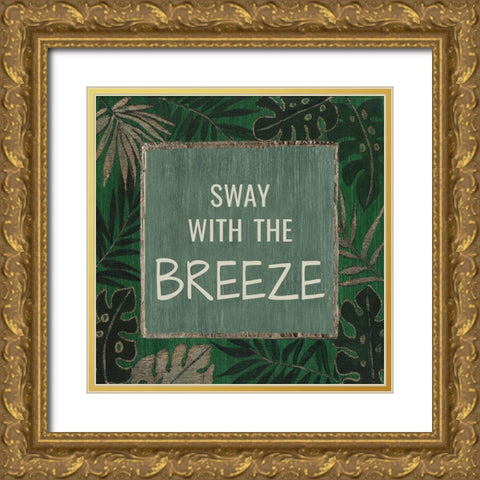 Sway with the Breeze Gold Ornate Wood Framed Art Print with Double Matting by Tava Studios