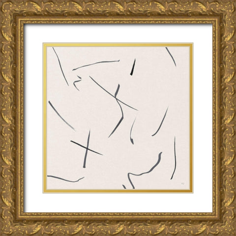 Mapping It Out II Gold Ornate Wood Framed Art Print with Double Matting by Jill, Susan