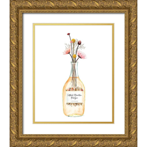 Catskill Mountain Bourbon Gold Ornate Wood Framed Art Print with Double Matting by Jill, Susan