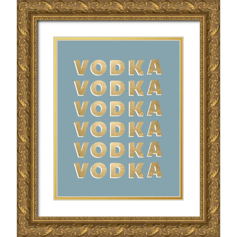 Vodka Gold Ornate Wood Framed Art Print with Double Matting by Designs, CAD
