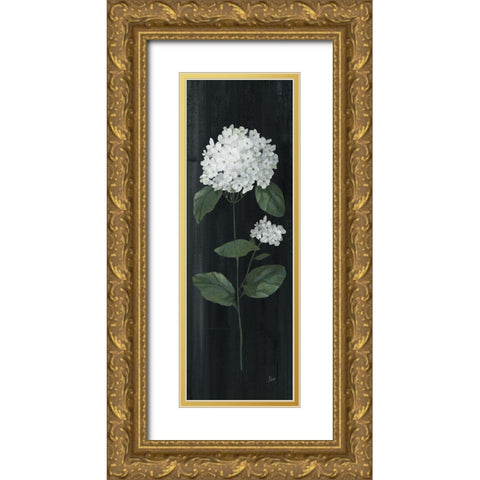 White Country Botanical II Gold Ornate Wood Framed Art Print with Double Matting by Nan