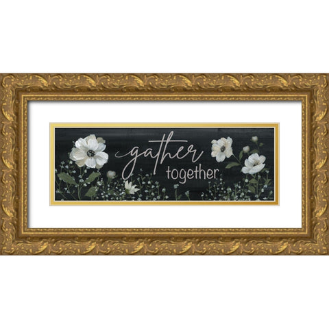 Gather Together Gold Ornate Wood Framed Art Print with Double Matting by Nan