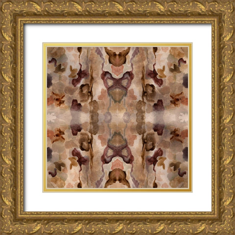 Boho Watercolor II Gold Ornate Wood Framed Art Print with Double Matting by Nan
