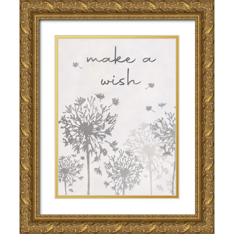 Make A Wish Gold Ornate Wood Framed Art Print with Double Matting by CAD Designs