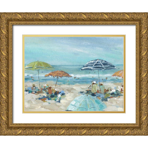Sunny Beach Day Gold Ornate Wood Framed Art Print with Double Matting by Robinson, Carol