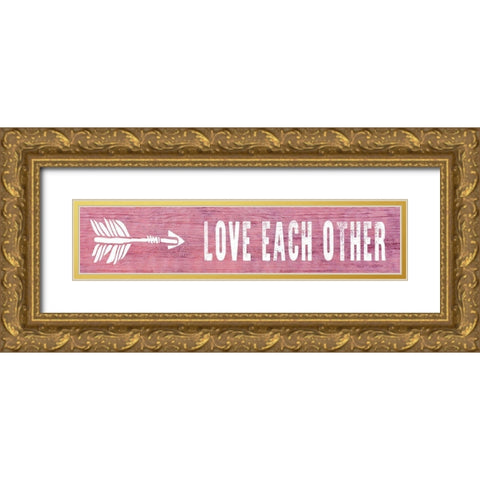 Love Each Other Gold Ornate Wood Framed Art Print with Double Matting by Knutsen, Conrad