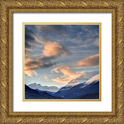 Indigo Sunset Gold Ornate Wood Framed Art Print with Double Matting by Delimont, Danita