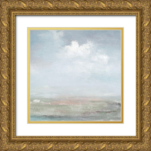 Soft Summer Gold Ornate Wood Framed Art Print with Double Matting by Nan