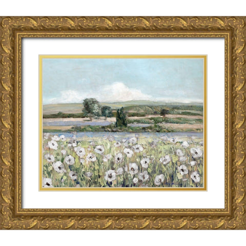Vintage Poppy Valley Gold Ornate Wood Framed Art Print with Double Matting by Swatland, Sally