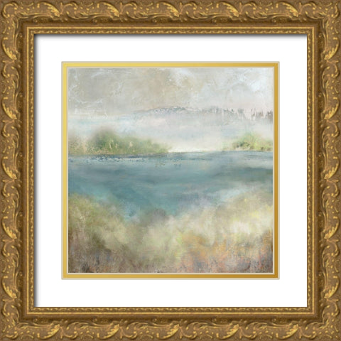 Sage Expanse Gold Ornate Wood Framed Art Print with Double Matting by Robinson, Carol