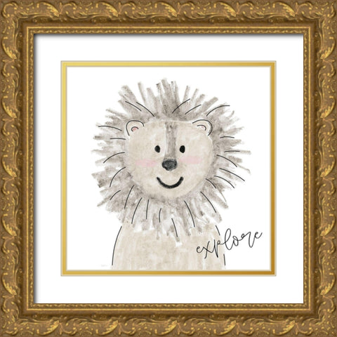 Explore Lion Gold Ornate Wood Framed Art Print with Double Matting by Carpentieri, Natalie