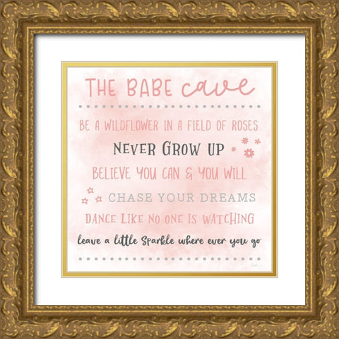 The Babe Cave Gold Ornate Wood Framed Art Print with Double Matting by Carpentieri, Natalie