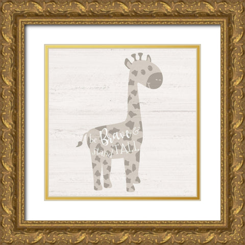 Be Brave Gold Ornate Wood Framed Art Print with Double Matting by Carpentieri, Natalie