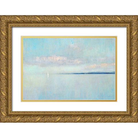 Sunrise Haze Gold Ornate Wood Framed Art Print with Double Matting by Swatland, Katie