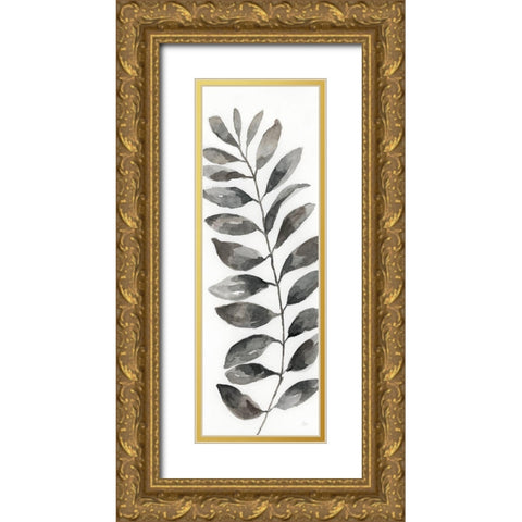 Natural Leaf II Gold Ornate Wood Framed Art Print with Double Matting by Nan