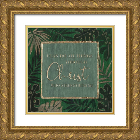Christ Strengthens Gold Ornate Wood Framed Art Print with Double Matting by Tava Studios