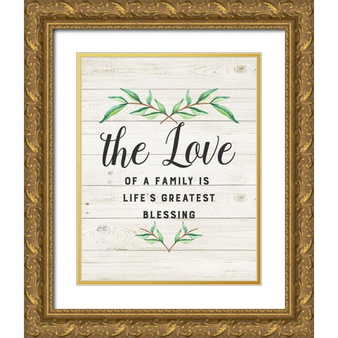 Love of a Family Gold Ornate Wood Framed Art Print with Double Matting by Murray, Amanda