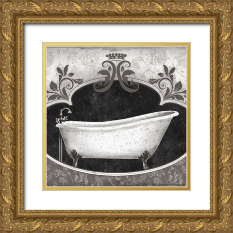 Glam Bath II Gold Ornate Wood Framed Art Print with Double Matting by Knutsen, Conrad