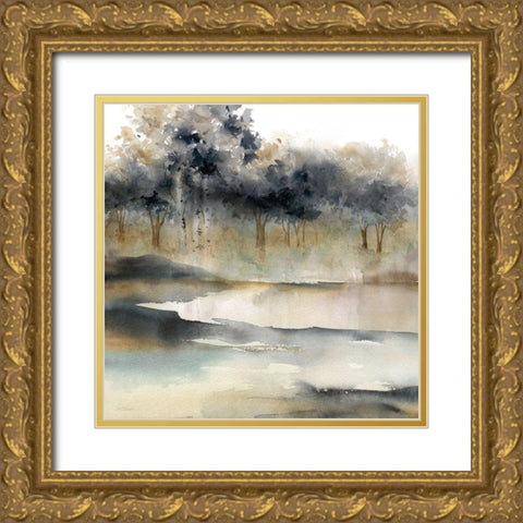 Silent Waters I Gold Ornate Wood Framed Art Print with Double Matting by Robinson, Carol