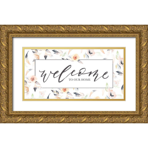 Welcome to Our Gold Ornate Wood Framed Art Print with Double Matting by Brockmon, Kristen