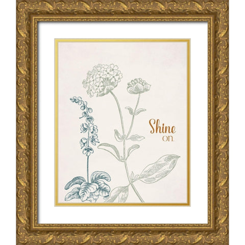Shine On Gold Ornate Wood Framed Art Print with Double Matting by Santiago, Daniela