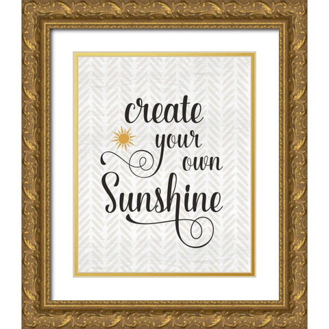 Create Your Own Sunshine Gold Ornate Wood Framed Art Print with Double Matting by Carpentieri, Natalie