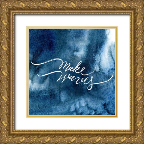 Coastal Waves Gold Ornate Wood Framed Art Print with Double Matting by Brockmon, Kristen