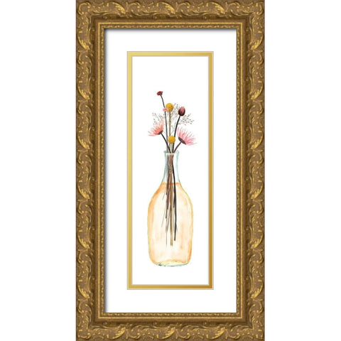 Picked Some Flowers II Gold Ornate Wood Framed Art Print with Double Matting by Jill, Susan