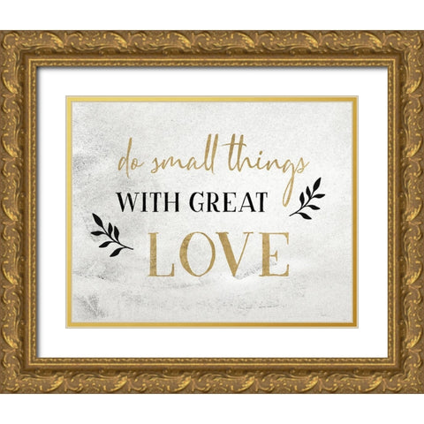 Small Things Gold Gold Ornate Wood Framed Art Print with Double Matting by Carpentieri, Natalie