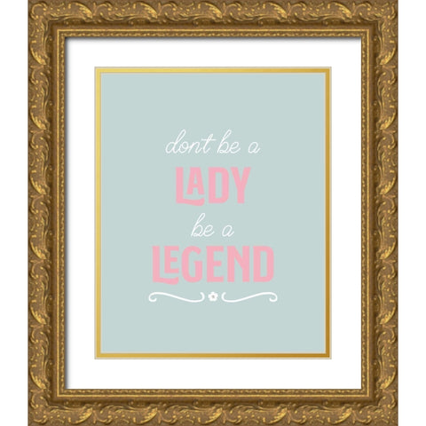 Lady Legend Gold Ornate Wood Framed Art Print with Double Matting by Designs, CAD