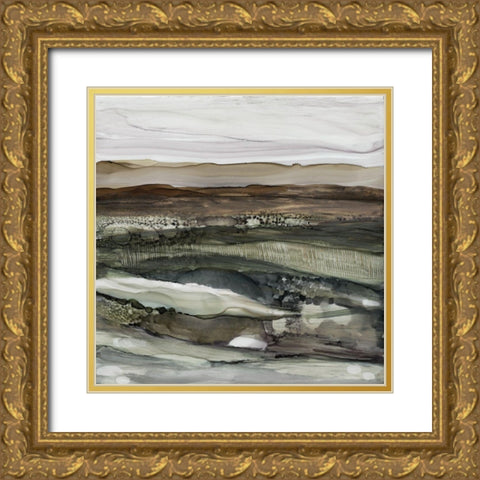 Terra Stratus II Gold Ornate Wood Framed Art Print with Double Matting by Robinson, Carol