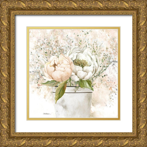 Charming Bouquet I Gold Ornate Wood Framed Art Print with Double Matting by Robinson, Carol