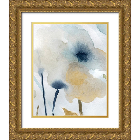 Blooming Wash I Gold Ornate Wood Framed Art Print with Double Matting by Robinson, Carol