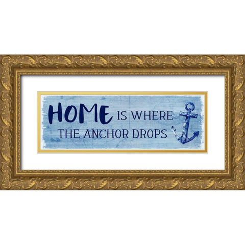 Where the Anchor Drops Gold Ornate Wood Framed Art Print with Double Matting by Jill, Susan
