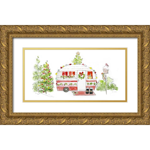 Holiday Camper II Gold Ornate Wood Framed Art Print with Double Matting by Swatland, Sally