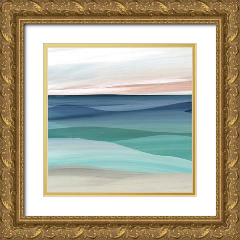 Shifting Seaside I Gold Ornate Wood Framed Art Print with Double Matting by Robinson, Carol
