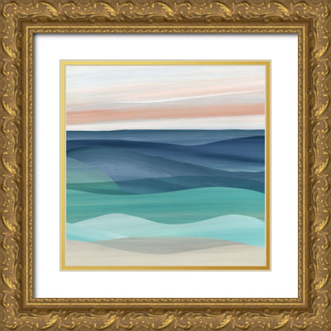 Shifting Seaside II Gold Ornate Wood Framed Art Print with Double Matting by Robinson, Carol