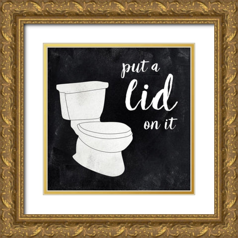 Put a Lid on it Gold Ornate Wood Framed Art Print with Double Matting by CAD Designs