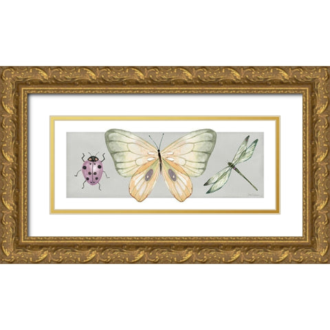 Pretty Insects I Gold Ornate Wood Framed Art Print with Double Matting by Robinson, Carol
