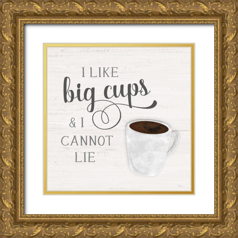 Big Cups Gold Ornate Wood Framed Art Print with Double Matting by Carpentieri, Natalie
