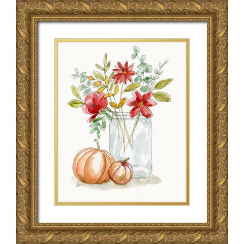 Simple Harvest II Gold Ornate Wood Framed Art Print with Double Matting by Nan