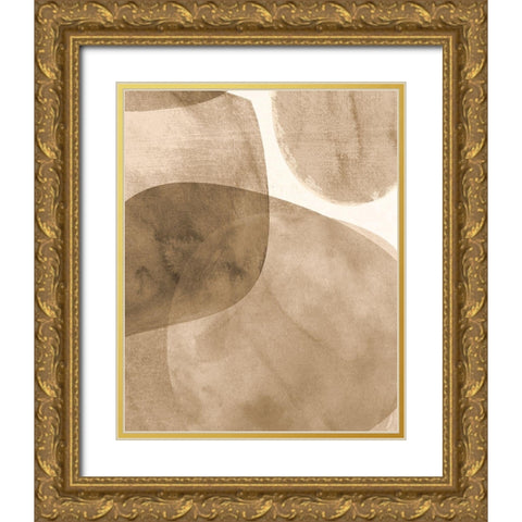 Neutral Object II Gold Ornate Wood Framed Art Print with Double Matting by Robinson, Carol