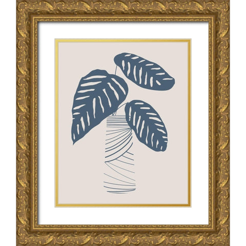 Wired in Monochrome II Gold Ornate Wood Framed Art Print with Double Matting by Santiago, Daniela