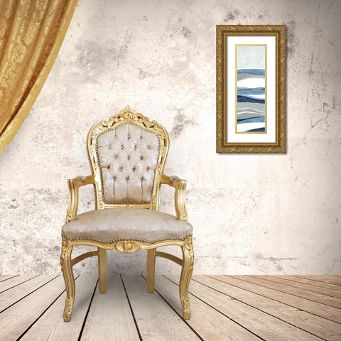 Blue Panorama I Gold Ornate Wood Framed Art Print with Double Matting by Tava Studios